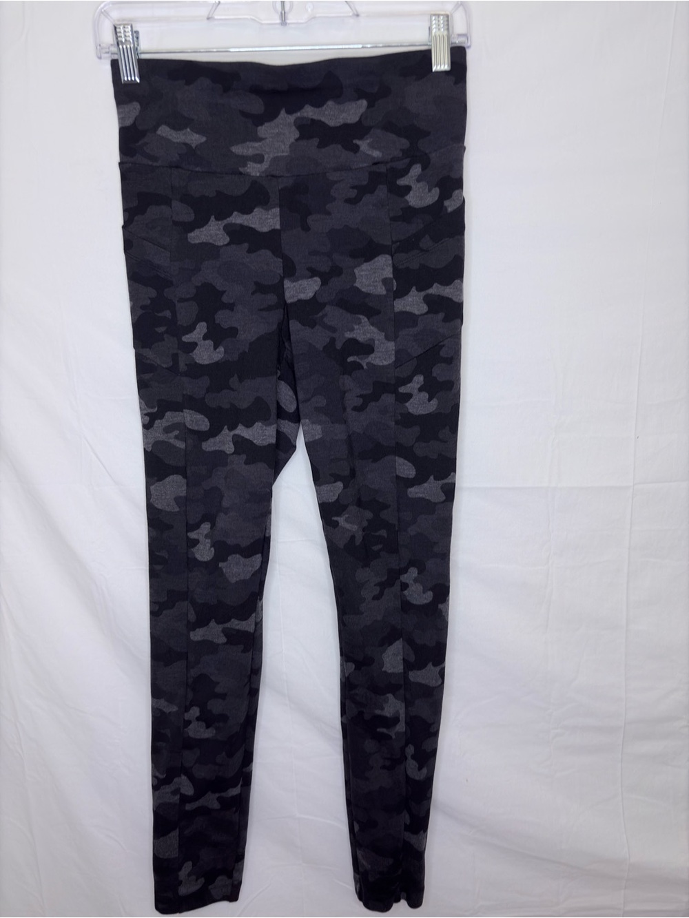 CAbi Black and Gray Camo High-Rise Leggings